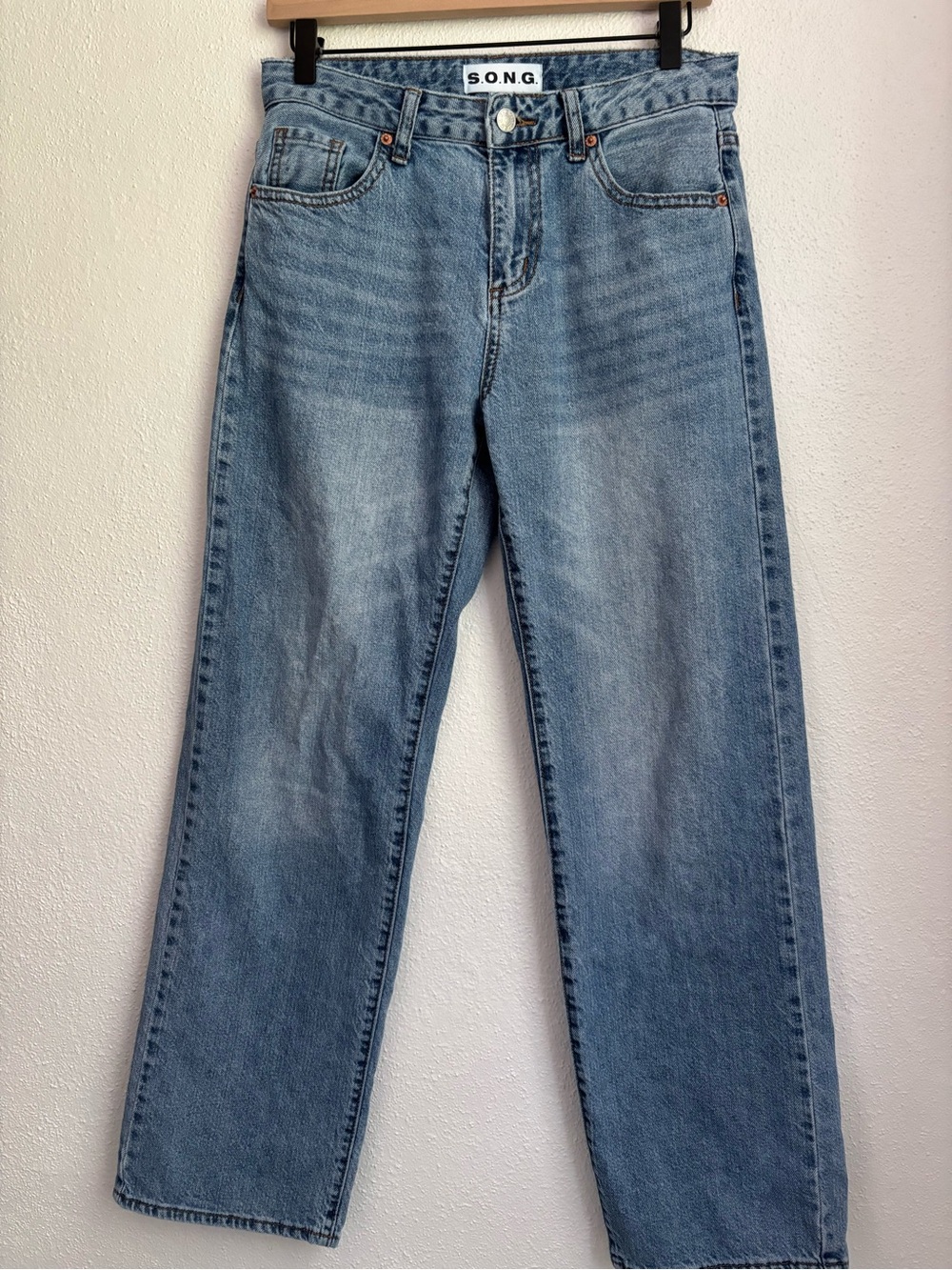 S.O.N.G | Mid-Rise Wide Leg Straight Jean Y2K